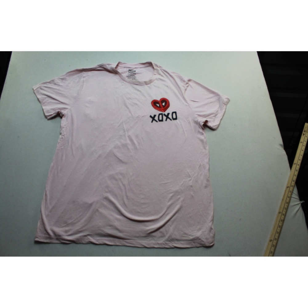 Marvel Deadpool T-Shirt Mens 2XL Pink Good Single Ready Mingle Unicorn XOXO